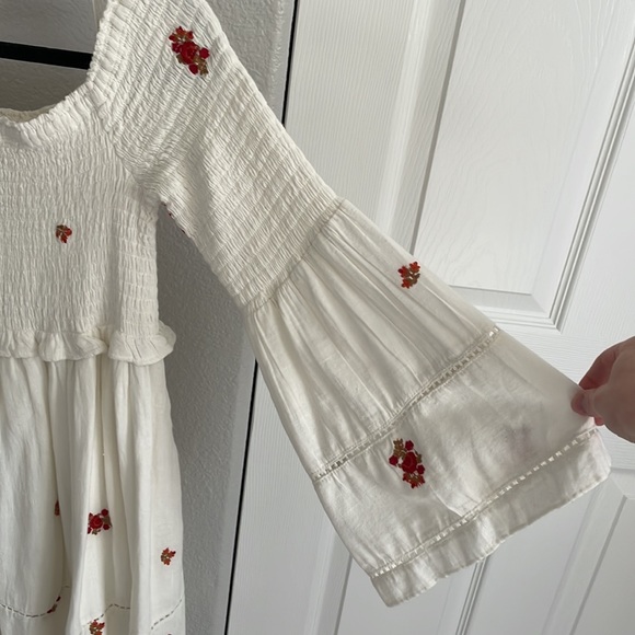 Free People Counting Daisies Embroidered Mini Dress white Size Small - Picture 5 of 5